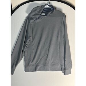 Tommy John Medium Gray Waffle Lounge Hoodie Quiet Shade Pullover Mens